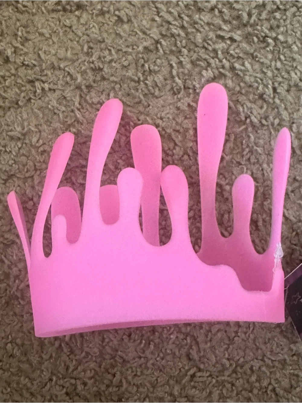 Kids Neon Pink & Green Crown Hair Clips - Set of 4